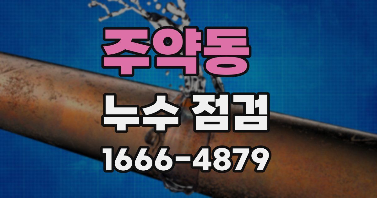 주약동 누수 점검