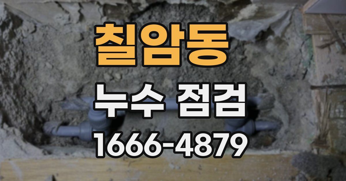 칠암동 누수 점검