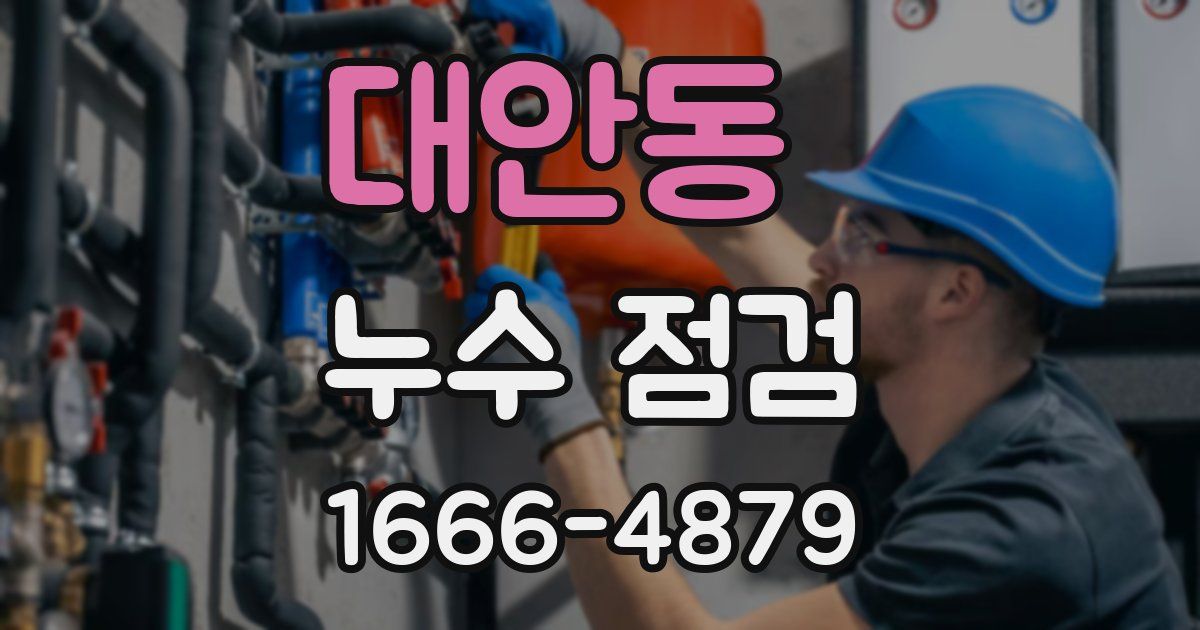 대안동 누수 점검