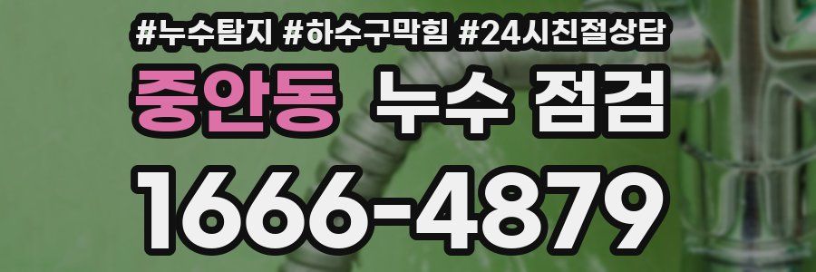 중안동 누수 점검