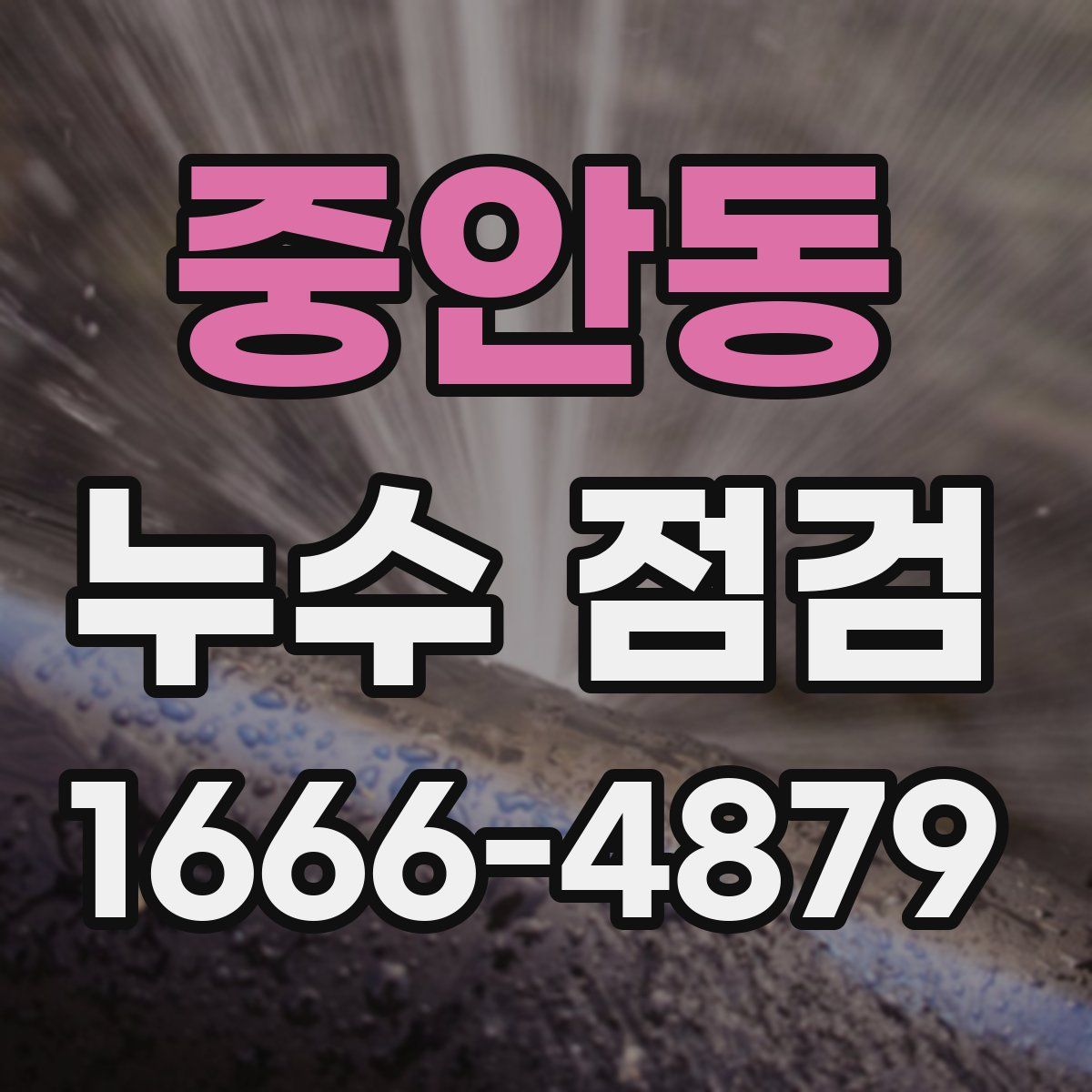 중안동 누수 점검