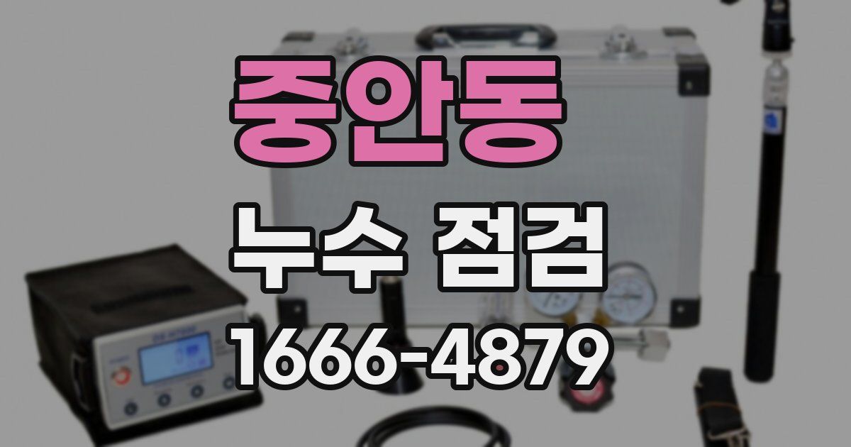중안동 누수 점검