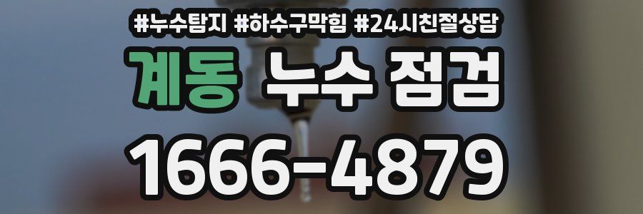계동 누수 점검