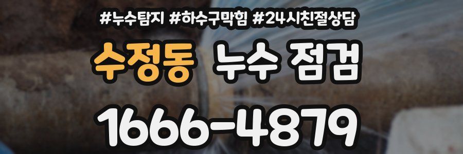수정동 누수 점검