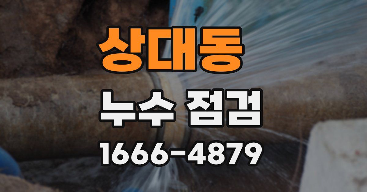 상대동 누수 점검