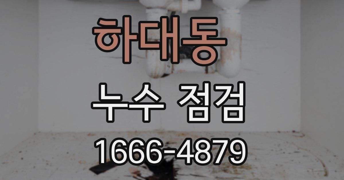 하대동 누수 점검