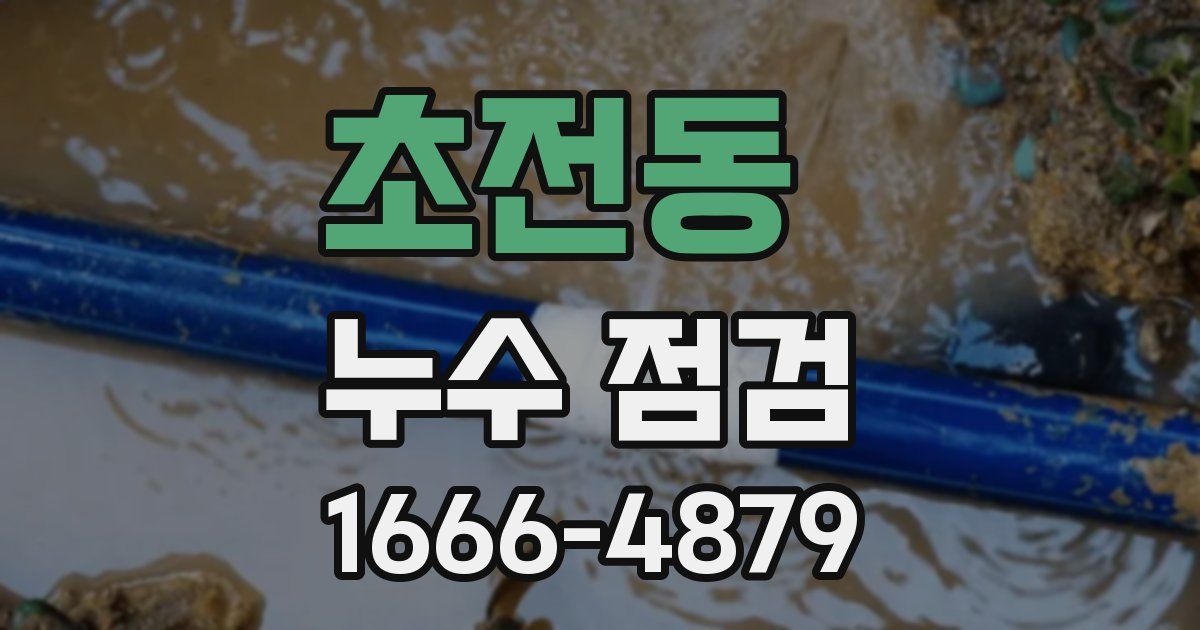 초전동 누수 점검