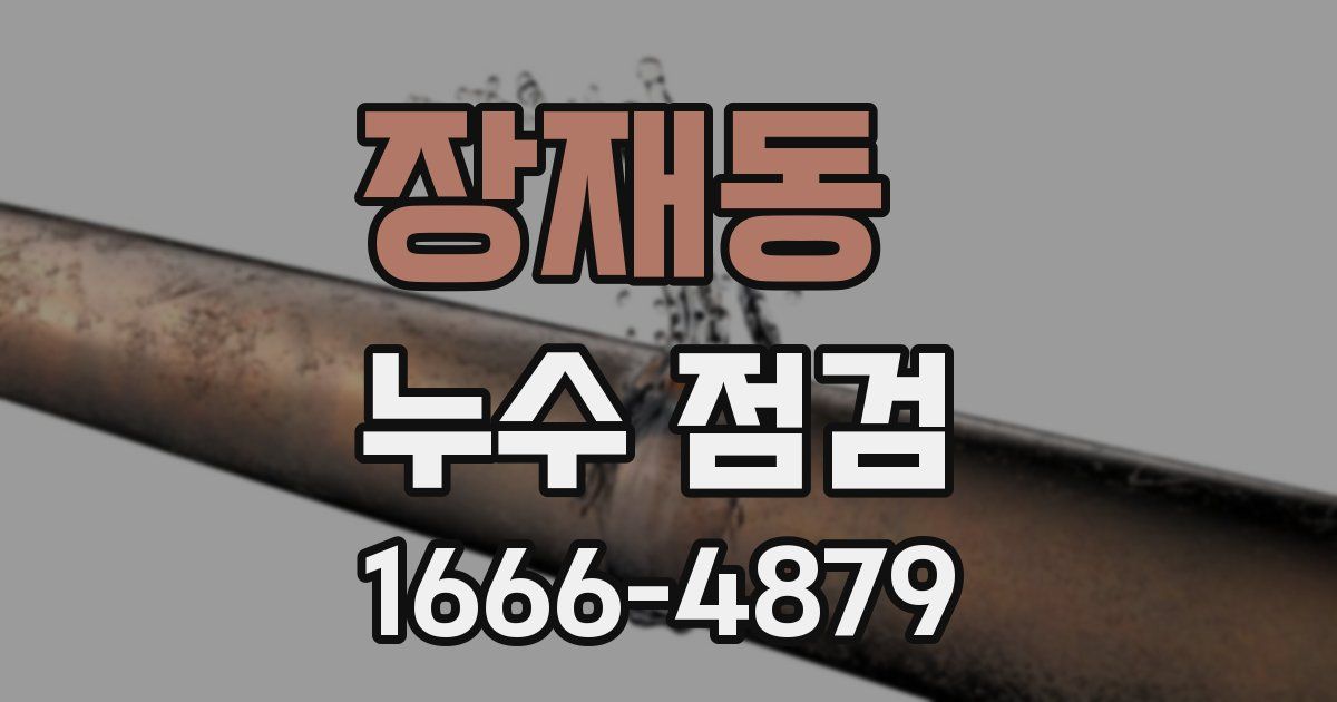 장재동 누수 점검