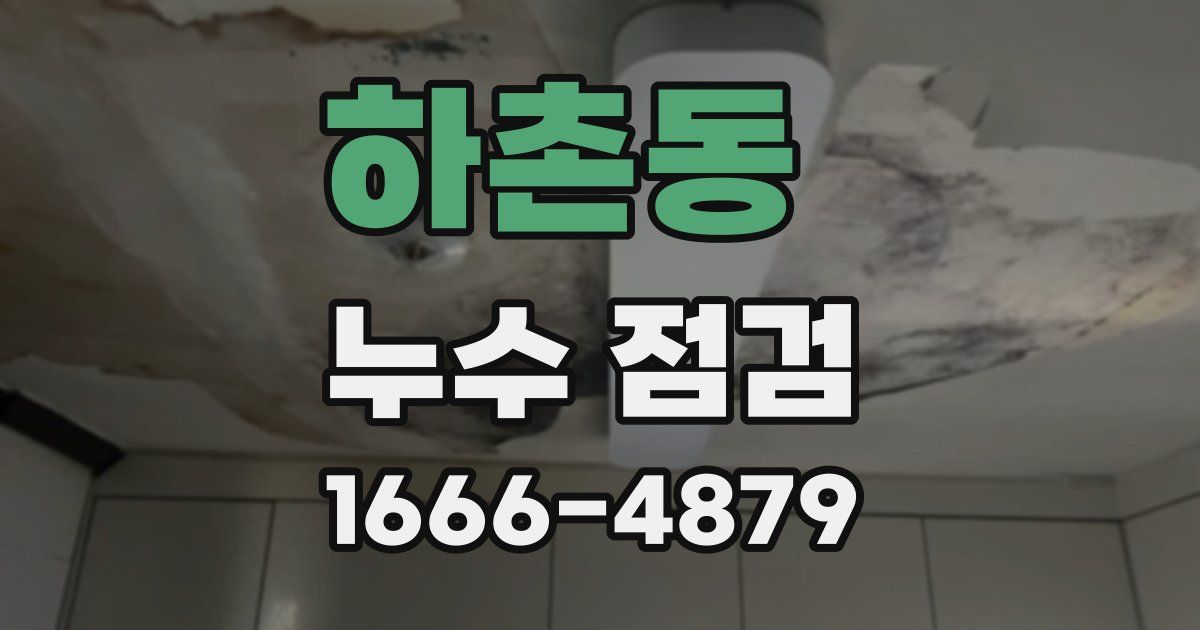 하촌동 누수 점검