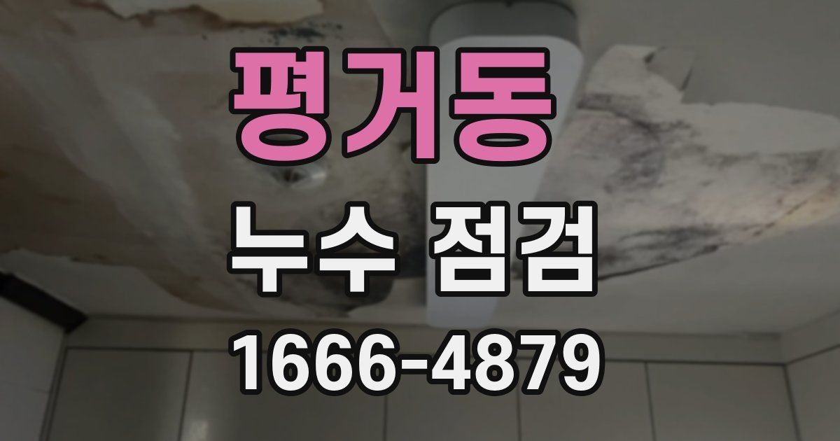 평거동 누수 점검