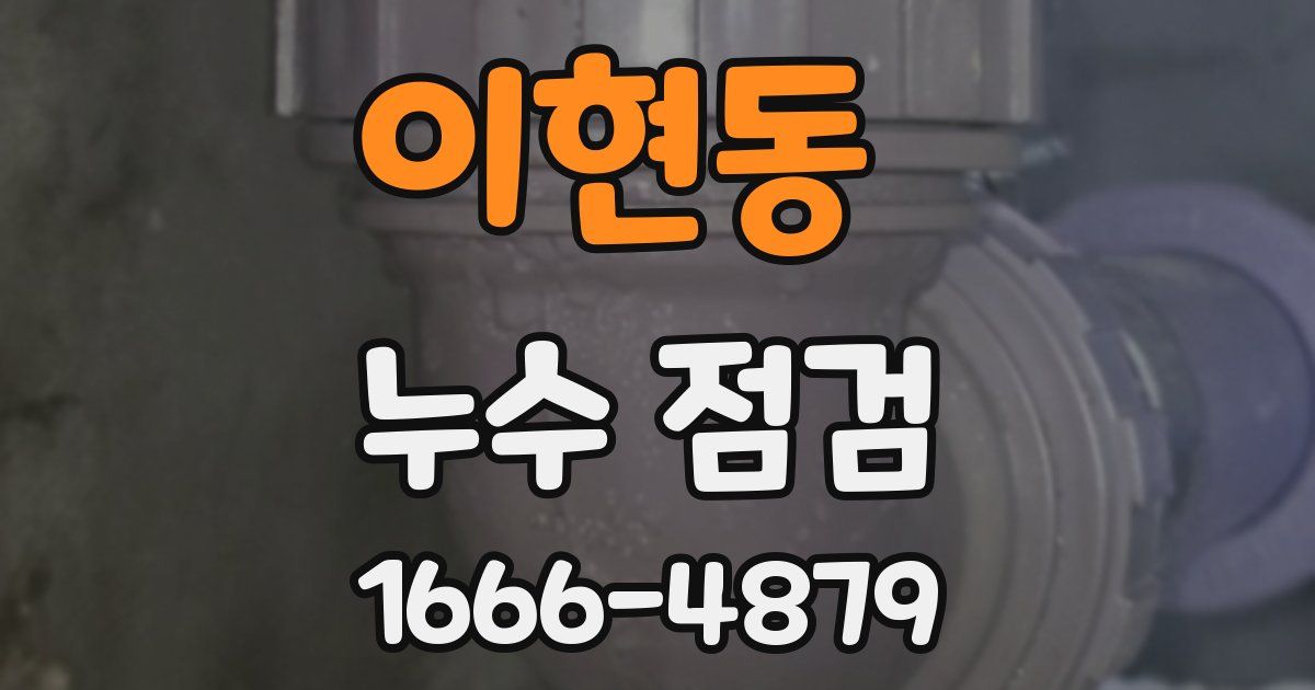 이현동 누수 점검
