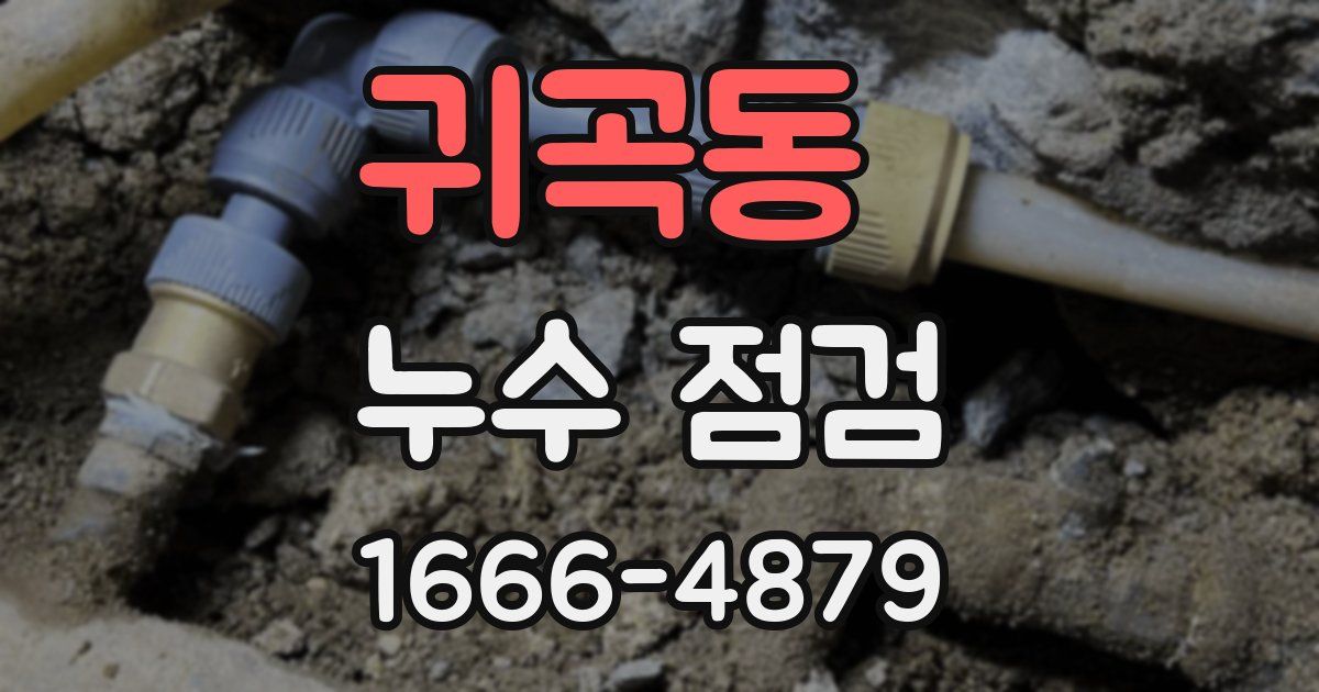 귀곡동 누수 점검