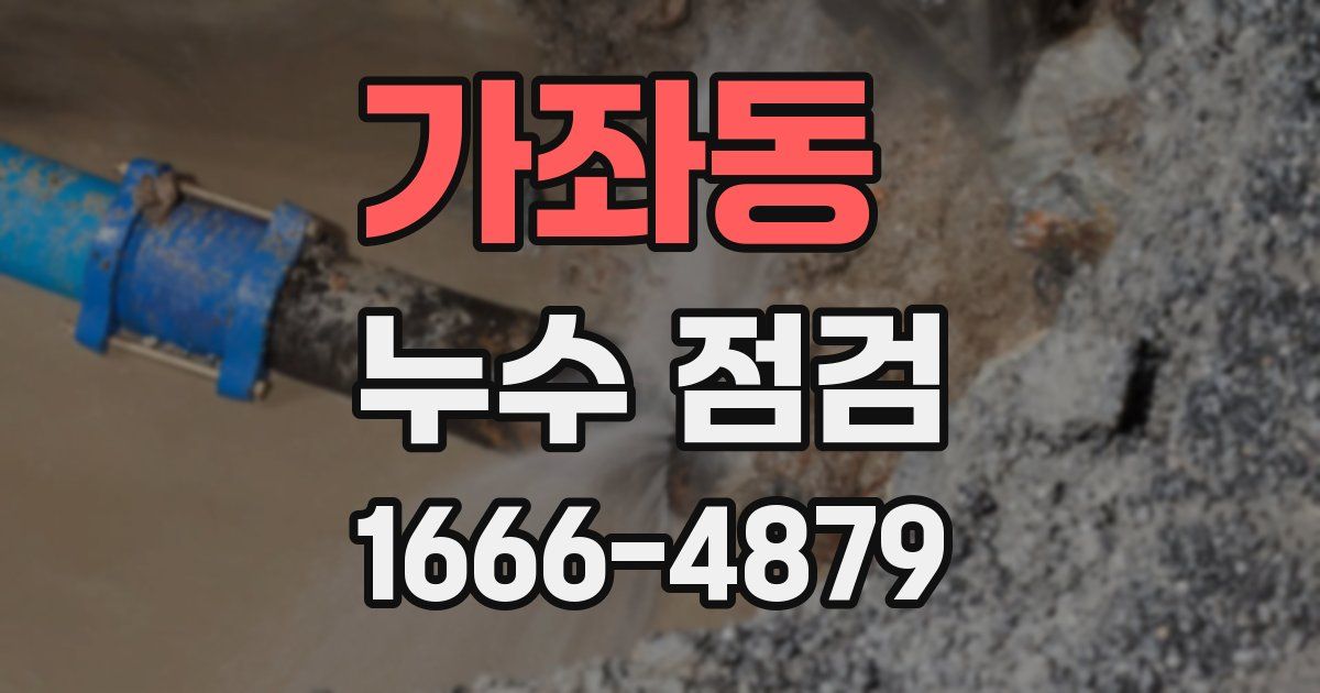 가좌동 누수 점검