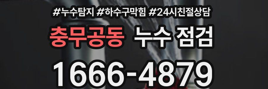 충무공동 누수 점검