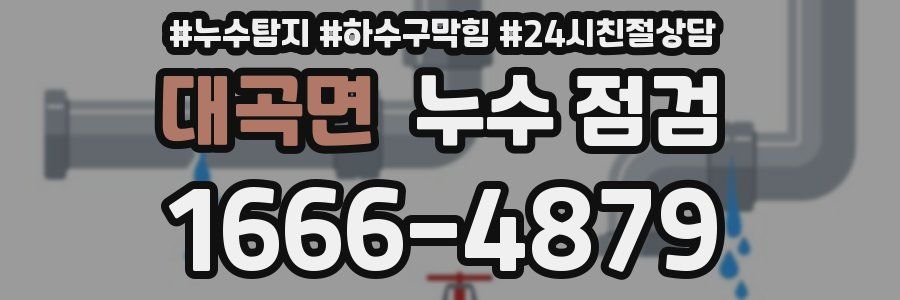 대곡면 누수 점검