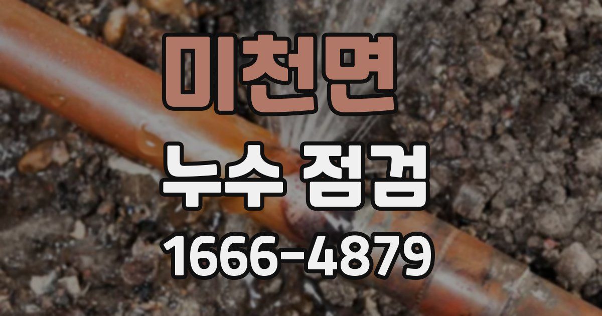 미천면 누수 점검