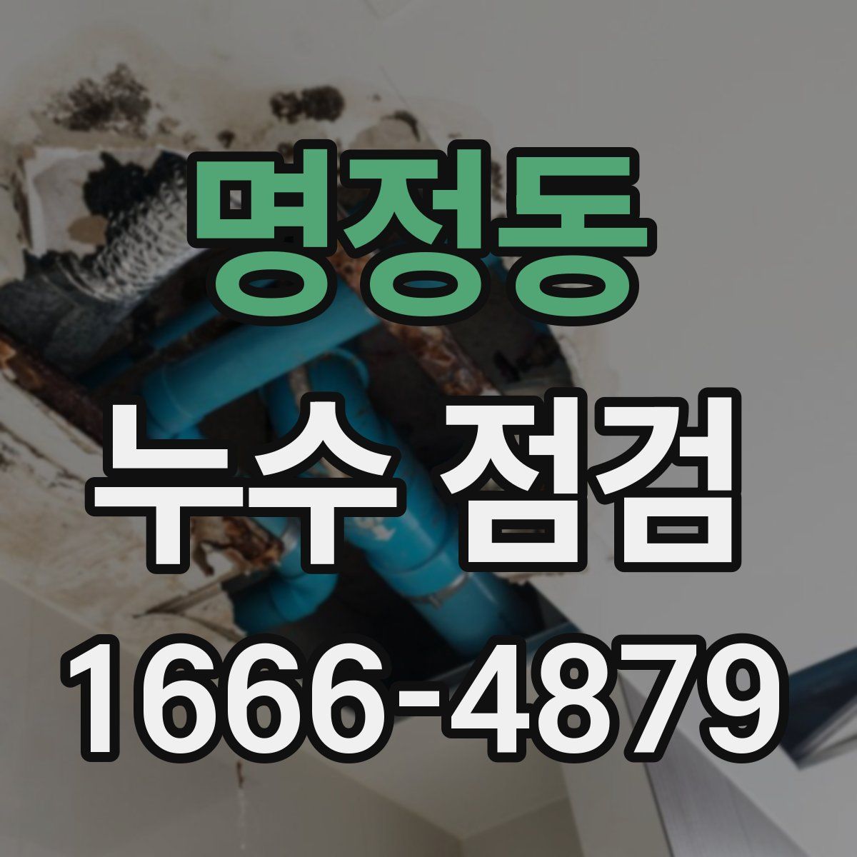 명정동 누수 점검