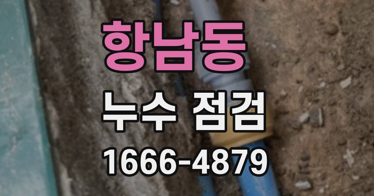 항남동 누수 점검