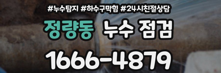 정량동 누수 점검