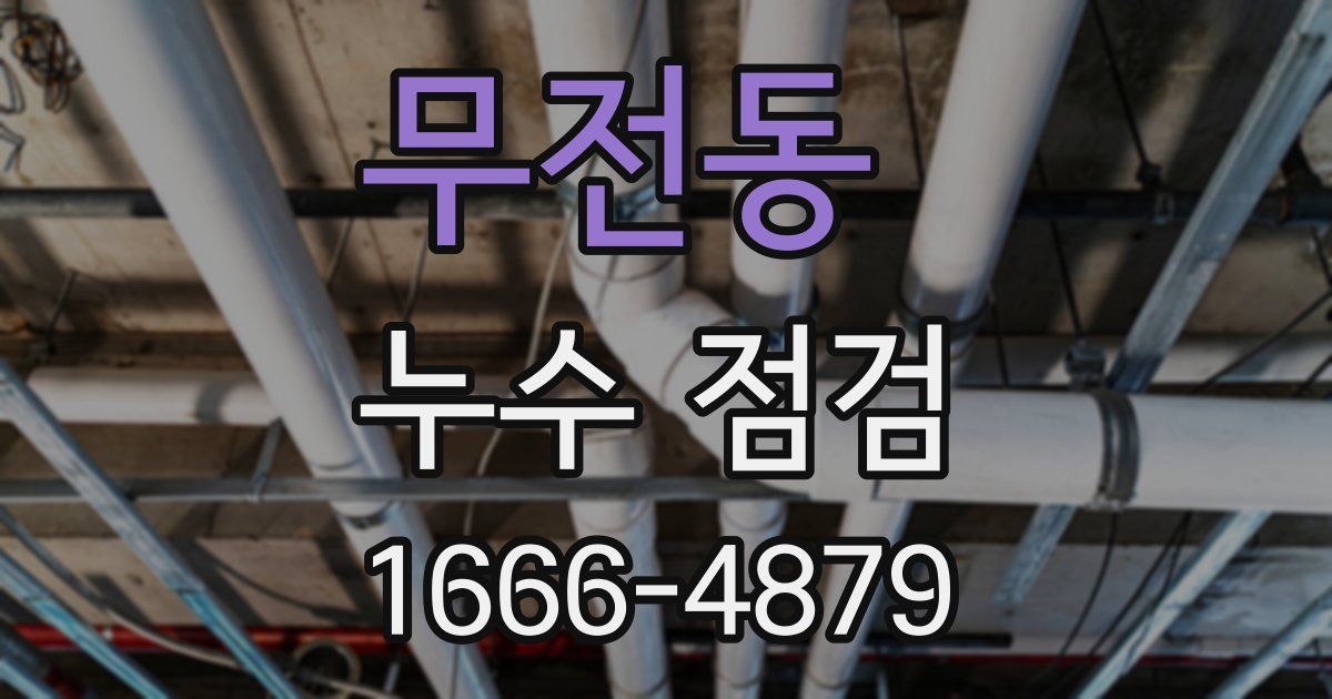 무전동 누수 점검