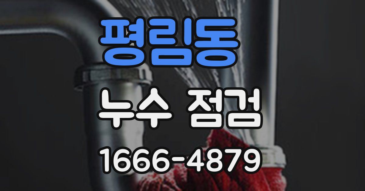 평림동 누수 점검