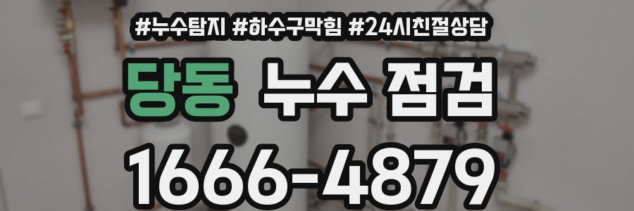 당동 누수 점검