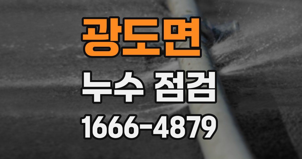 광도면 누수 점검
