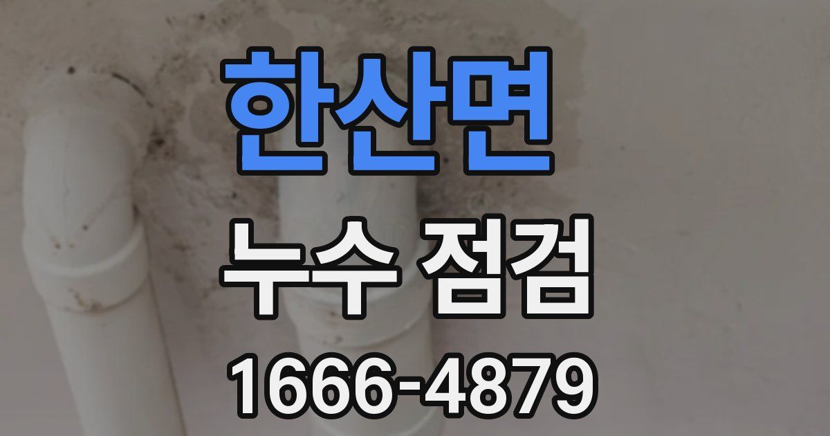 한산면 누수 점검