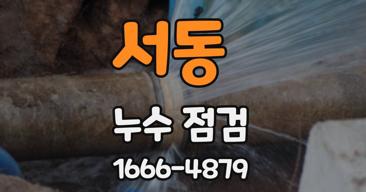 서동 누수 점검
