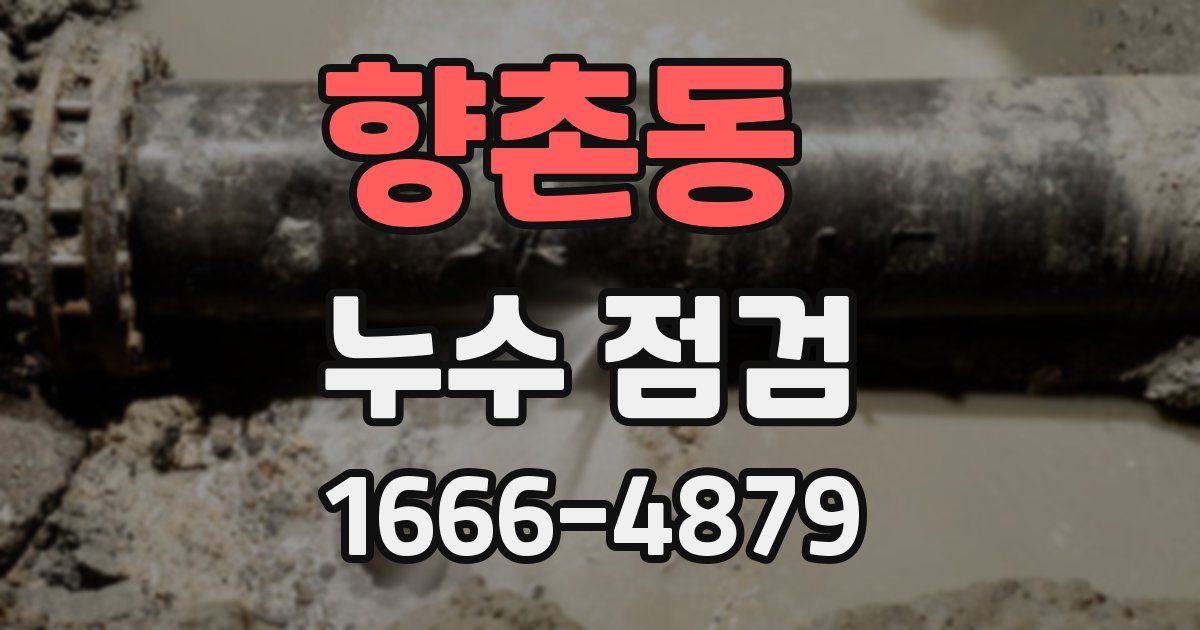 향촌동 누수 점검