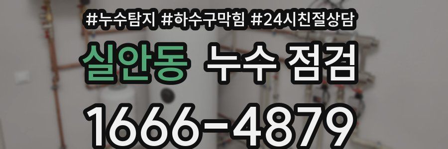 실안동 누수 점검