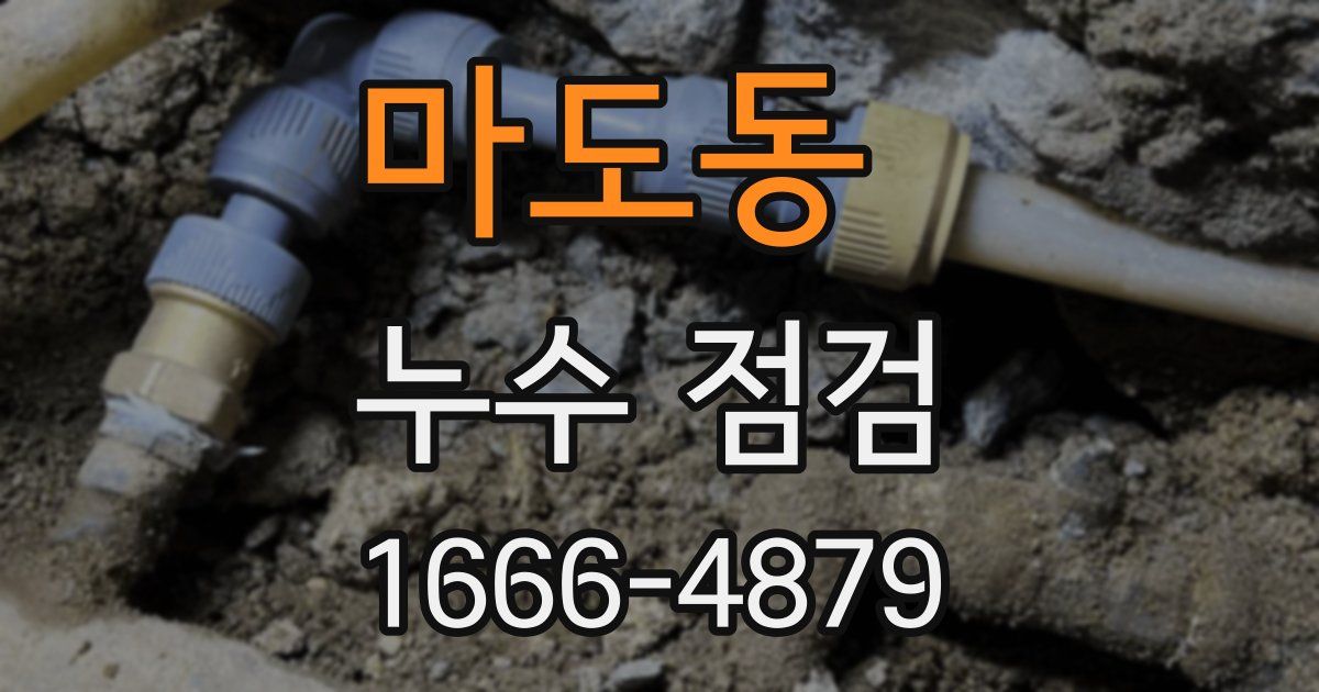 마도동 누수 점검