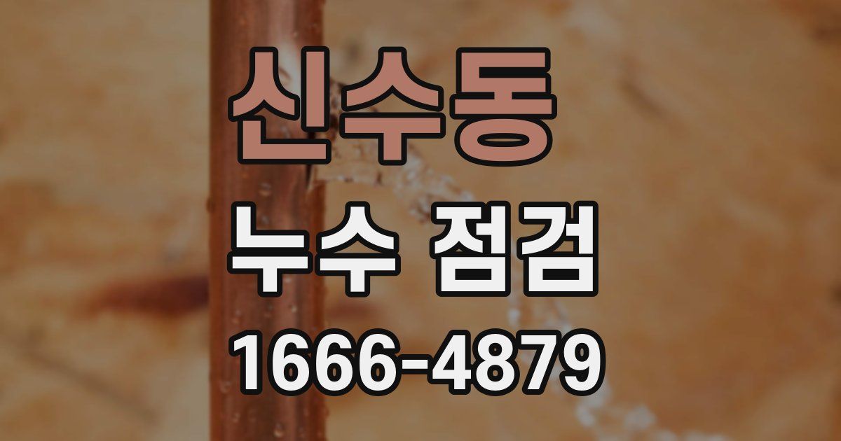 신수동 누수 점검