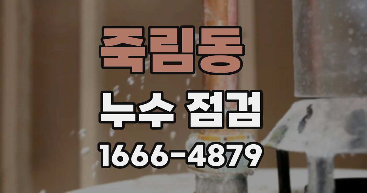 죽림동 누수 점검