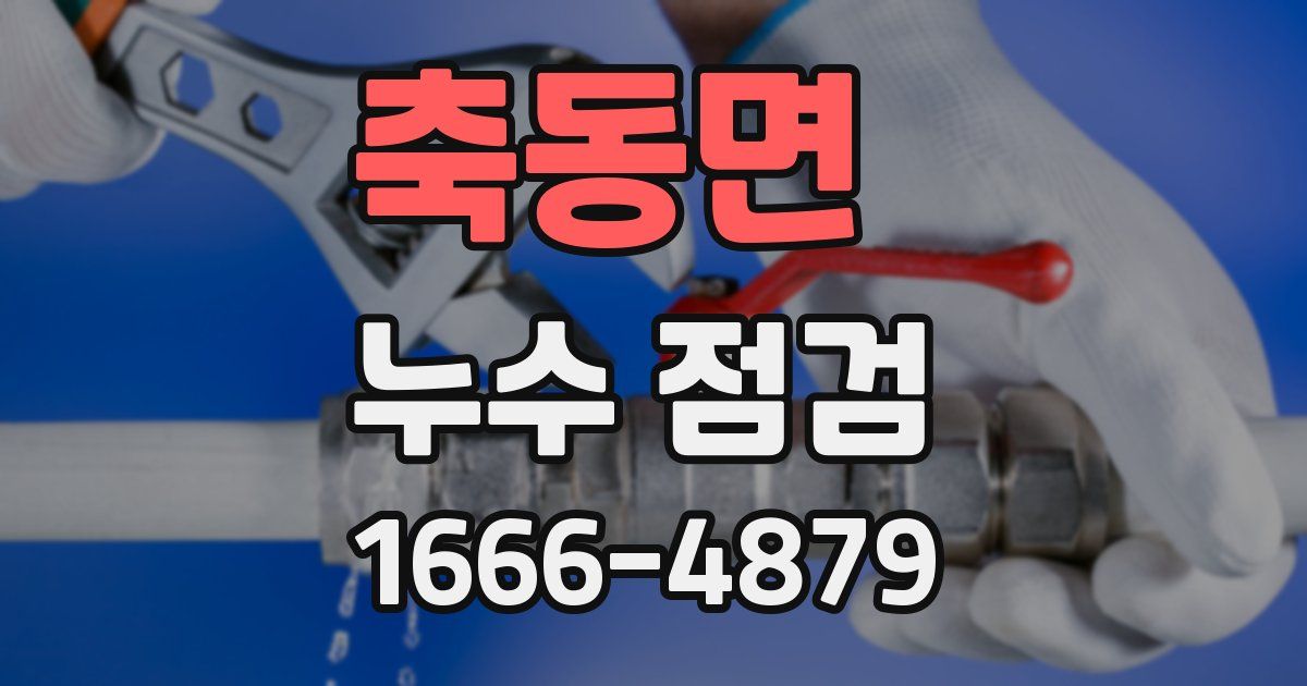 축동면 누수 점검