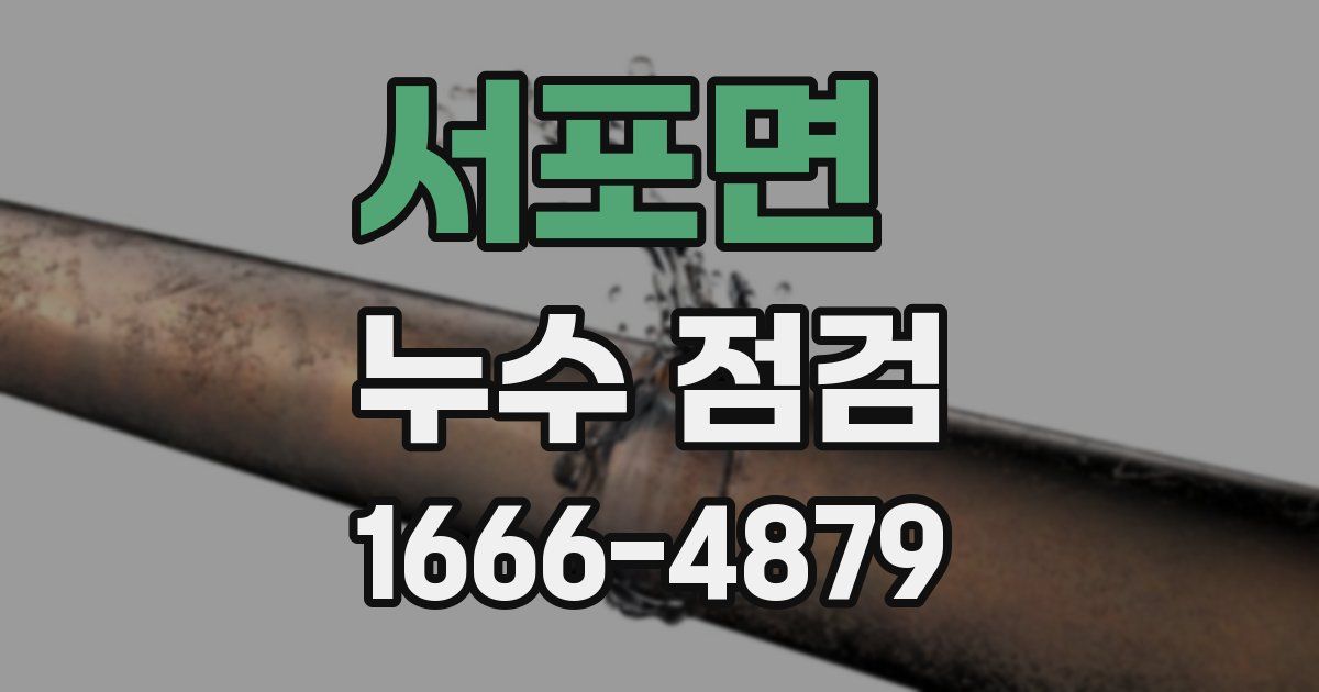 서포면 누수 점검