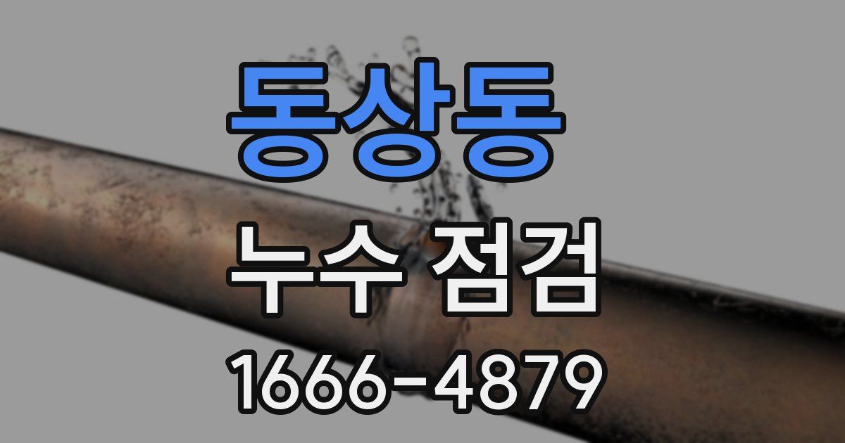 동상동 누수 점검