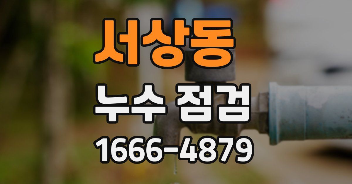 서상동 누수 점검