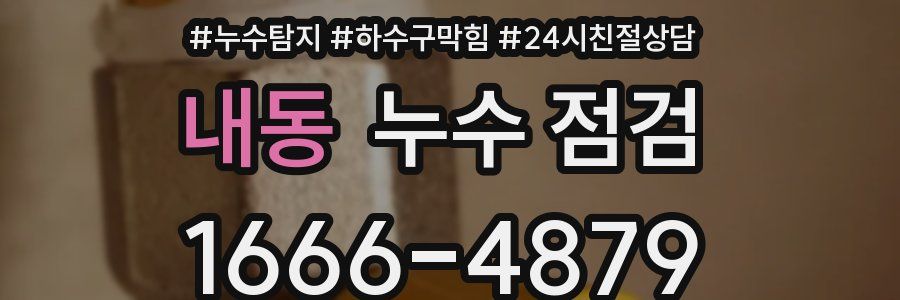 내동 누수 점검