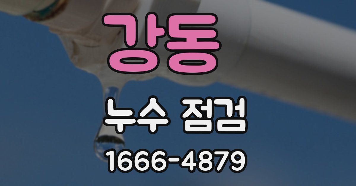 강동 누수 점검