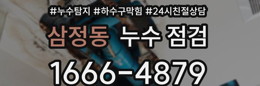 삼정동 누수 점검