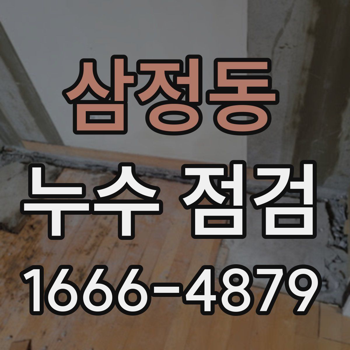 삼정동 누수 점검