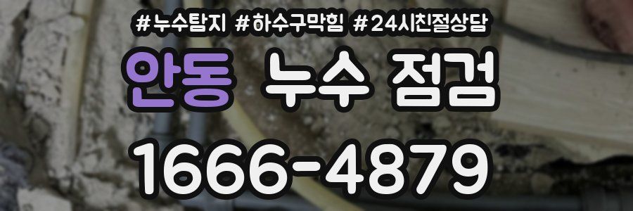 안동 누수 점검