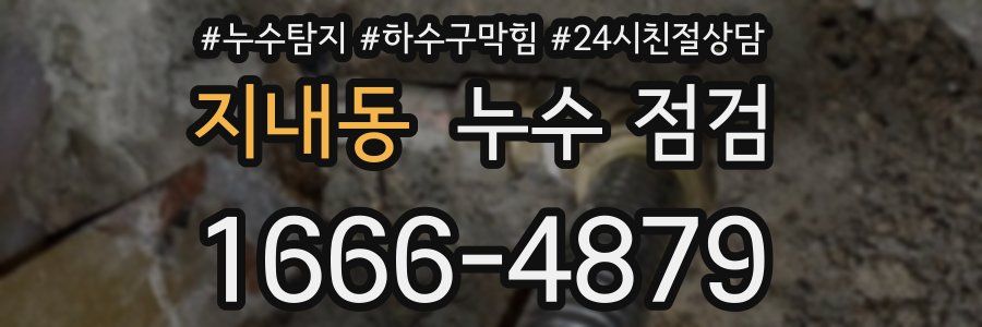지내동 누수 점검