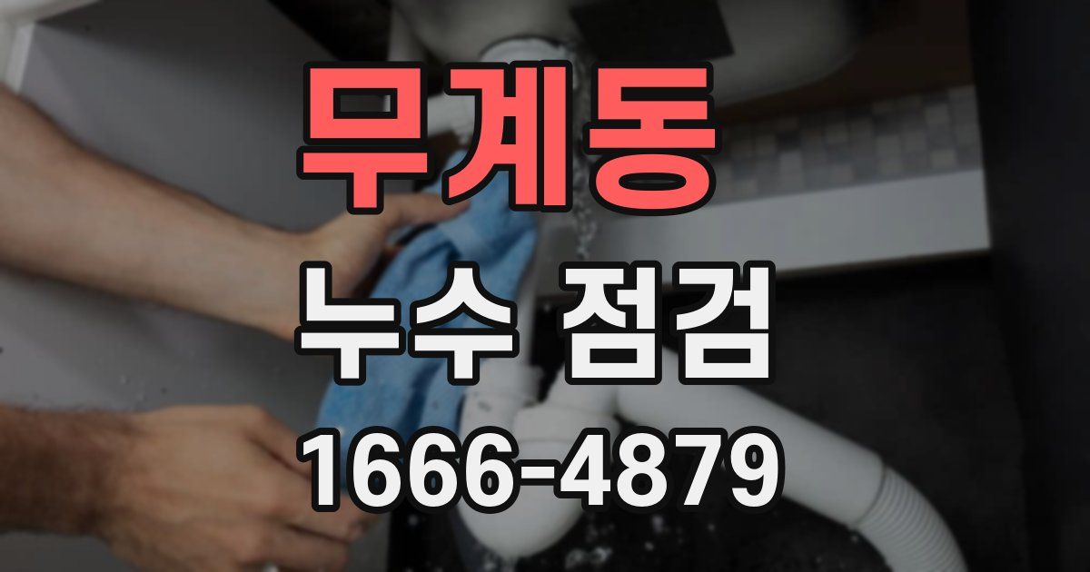 무계동 누수 점검