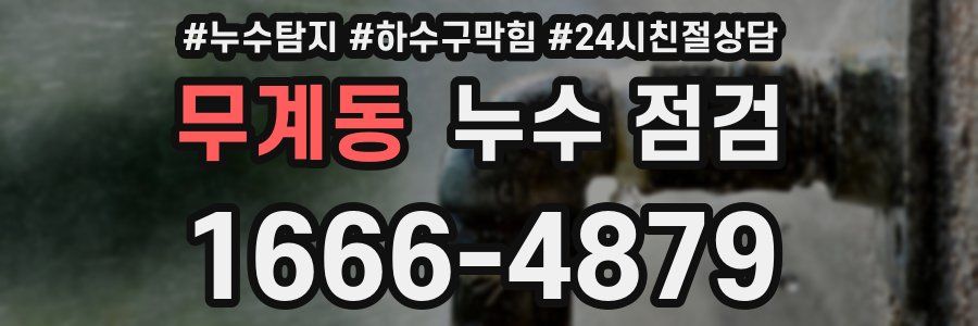 무계동 누수 점검