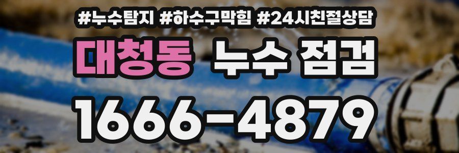 대청동 누수 점검