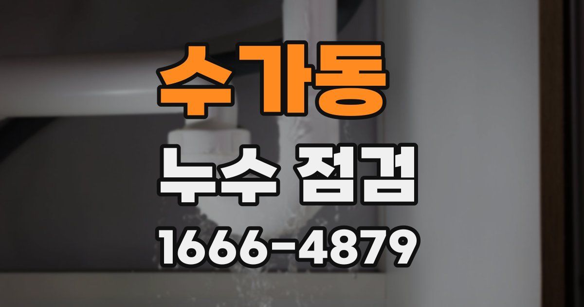 수가동 누수 점검