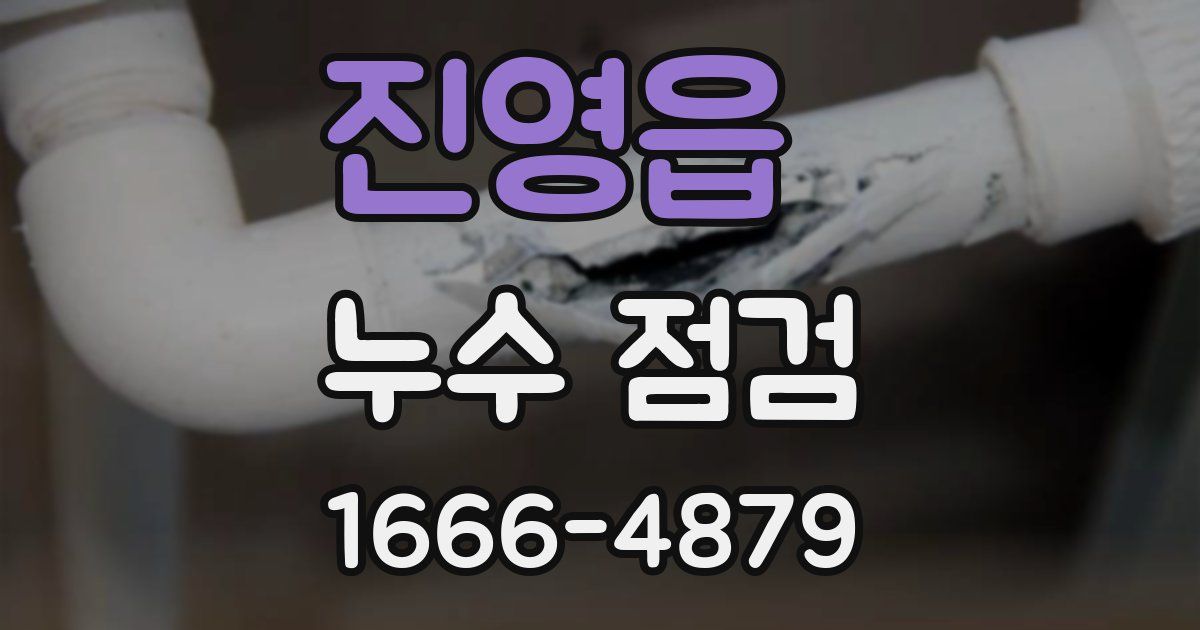 진영읍 누수 점검