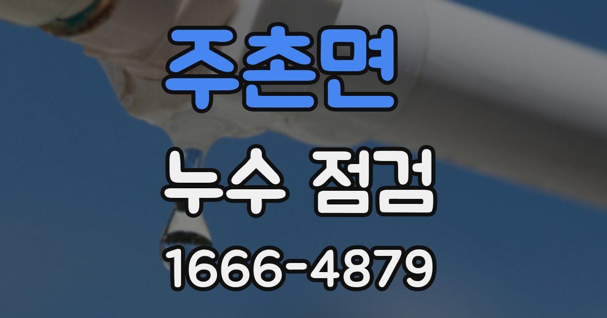 주촌면 누수 점검